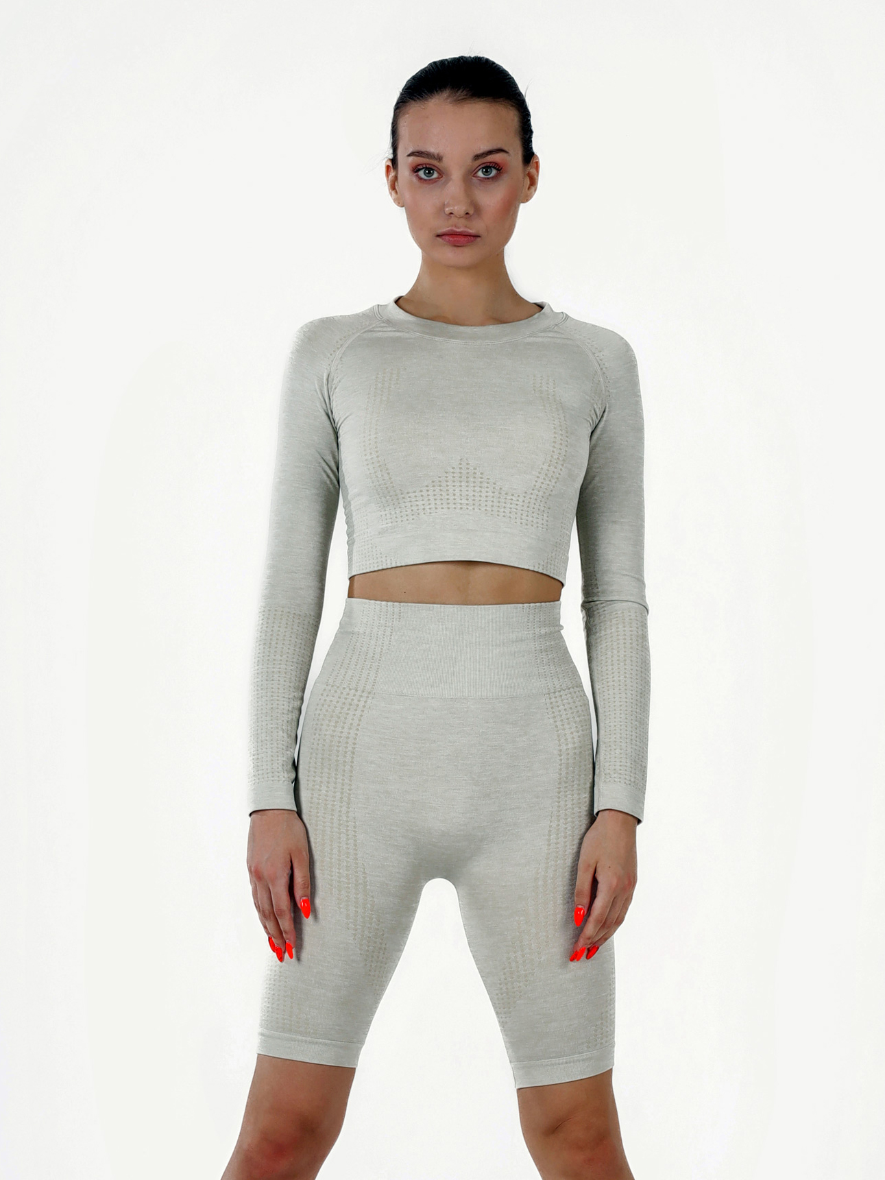 SEAMLESS CROP TOP LS - LEGGING
